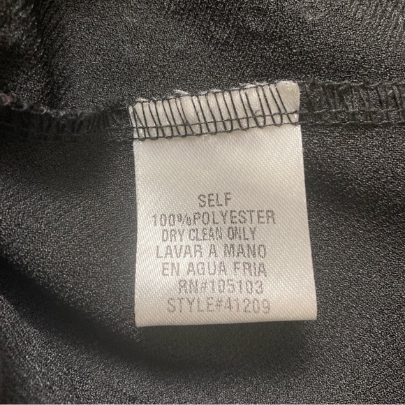 Signature by Sangria Black/Gray Dress Fit & Flare handkerchief hem sleeveless 8 - Picture 15 of 16